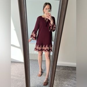 Forever 21 Maroon and Pink Dress